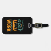 ゴルフおもしろい生まれ力に対するゴルフのゴルフの仕事 ラゲッジタグ (正面横)