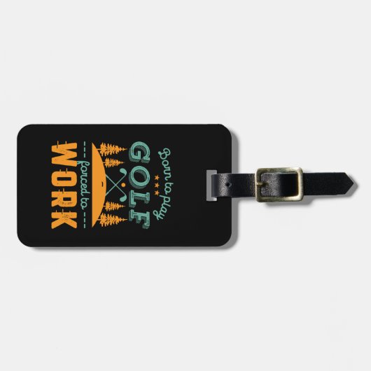 ゴルフおもしろい生まれ力に対するゴルフのゴルフの仕事 ラゲッジタグ (正面横)