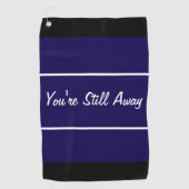 ゴルフおもしろい者のあなたはのネイビー遠くにブルーまだ贈り物 ゴルフタオル (正面)