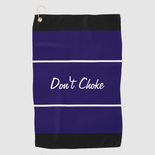 ゴルフおもしろい者のネイビーブルーはチョークギフトしない ゴルフタオル (正面)