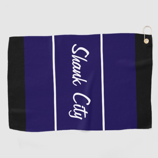 ゴルフおもしろい者のネイビーブルーシャンクシティギフト ゴルフタオル (横)