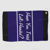 ゴルフおもしろい者の離れナイ・ブルーの手でプレゼント ゴルフタオル (横)