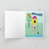 ゴルフおもしろい誕生日カード カード (内部)