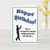 ゴルフおもしろい誕生日カード カード (黄色い花)