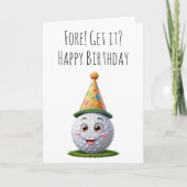 ゴルフおもしろい誕生日カード カード (正面)