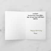 ゴルフおもしろい誕生日カー男性へド カード (内部)