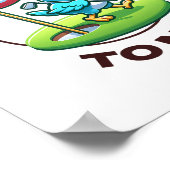 ゴルフおもしろい誕生日ハッピーバーディゴルファー子供たち少年 ポスター (角)