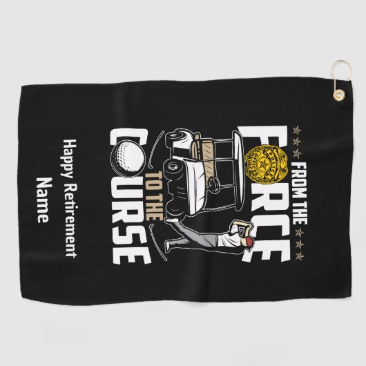 ゴルフおもしろい警退職した察官ゴルファー ゴルフタオル (横)