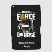 ゴルフおもしろい警退職した察官ゴルファー ゴルフタオル (正面)