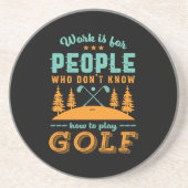 ゴルフおもしろい退職した選手ゴルファー大好きゴルフ コースター (正面)