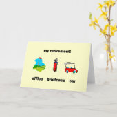 ゴルフおもしろい退職 カード (黄色い花)