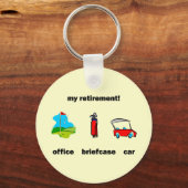 ゴルフおもしろい退職 キーホルダー (正面)