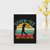 ゴルフおもしろい70th誕生日レトロセブンティーとスティル カード (黄色い花)