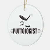 ゴルフおもしろい、パッティング セラミックオーナメント (左)