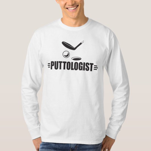 ゴルフおもしろい、パッティング Tシャツ (正面)
