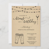 ゴルフおもしろい&ビール誕生日パーティーの招待 招待状 (正面)