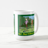 ゴルフおもしろい・ビール・バーディジュース コーヒーマグカップ (正面右)