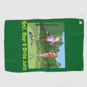 ゴルフおもしろい・ビール・バーディジュース ゴルフタオル (横)