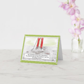 ゴルフおもしろい「ポソレスに入れる」誕生日 カード