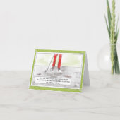 ゴルフおもしろい「ポソレスに入れる」誕生日 カード (正面)