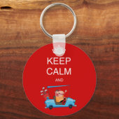 ゴルフおもしろい。マンガ保ーの落ち着いた遊びゴルフgf キーホルダー (正面)