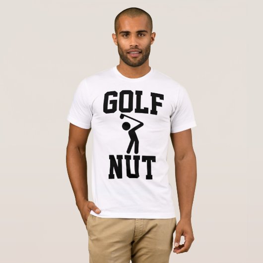 ゴルフおもしろいTシャツ。ゴルフナット Tシャツ (正面フル)