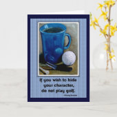 ゴルフおよびキャラクター: 父の日カード カード (黄色い花)