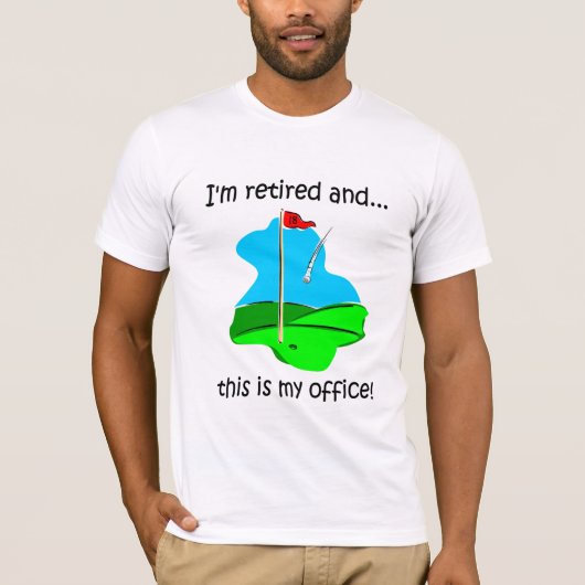 ゴルフおよび退職 Tシャツ (正面)