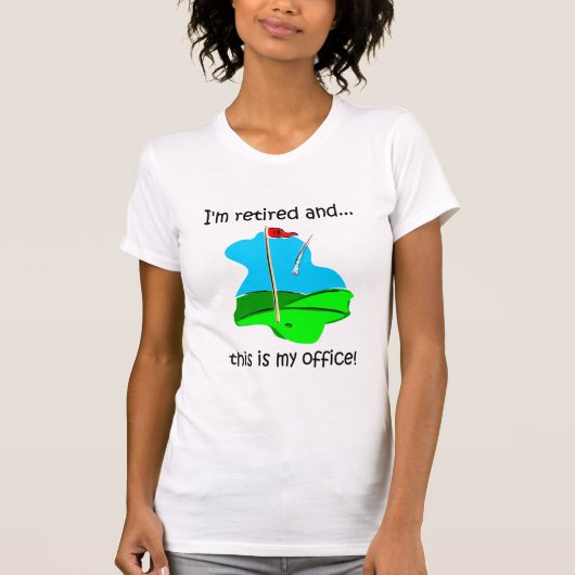 ゴルフおよび退職 Tシャツ (正面)