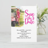 ゴルフお嬢さん女子ゴルファーはゴルフをしています 招待状 (スタンド正面)