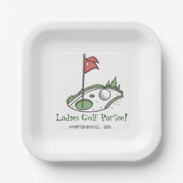 ゴルフお祝いスクエア紙プレート ペーパープレート