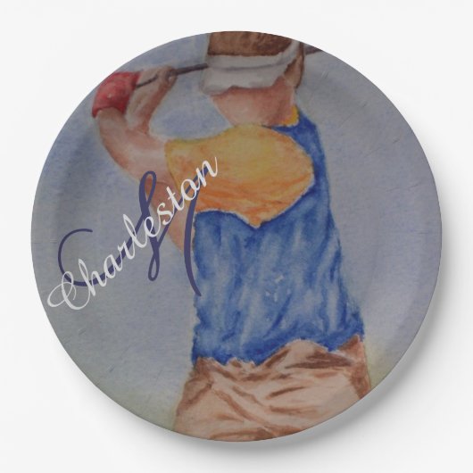 ゴルフお祝いパーティー ペーパープレート (正面)