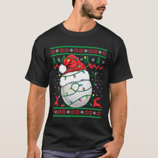 ゴルフがテーマのユーモラスなクリスマスセーター 女性用 メンズゴルフ Tシャツ