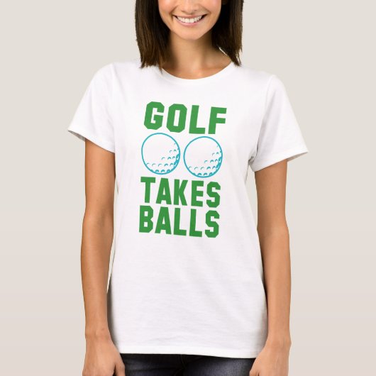 ゴルフがボールを取る Tシャツ (正面)
