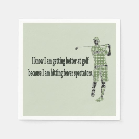 ゴルフが上達 スタンダードカクテルナプキン (正面)