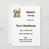 ゴルフが大好きなゴルファーのための退職。素晴らし 招待状 (裏面)