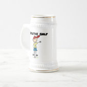 ゴルフが好きすぎる ビールジョッキ (正面左)