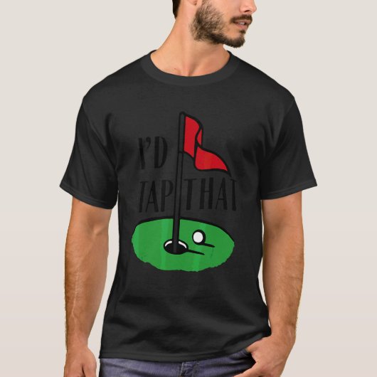 ゴルフが好きな人をタップ Tシャツ (正面)