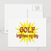 ゴルフが私の一日を明るくする ポストカード (正面/裏面)