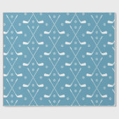 ゴルフこうもり及びブルーバックグラウンド ラッピングペーパー (フラット)