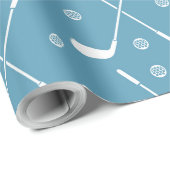 ゴルフこうもり及びブルーバックグラウンド ラッピングペーパー (ロールコーナー)