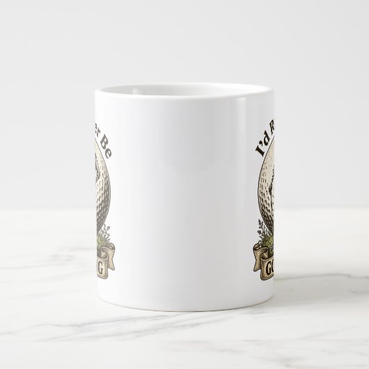 ゴルフさえできればそれでいい ジャンボコーヒーマグカップ (正面)