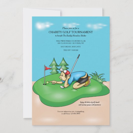 ゴルフしませんか 招待状 (正面)