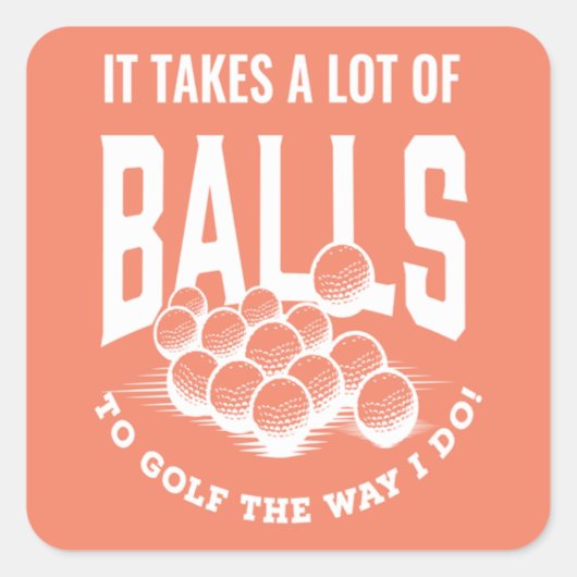 ゴルフそれがボールを取るクリスマスゴルファーのためのギフトアイディア スクエアシール (正面)