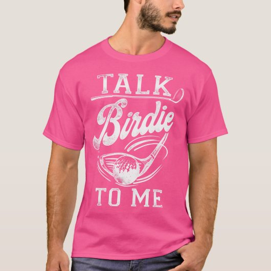 ゴルフでバーディと話す Tシャツ (正面)