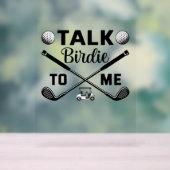 ゴルフでバーディーをおもしろい話す アクリルサイン (ニュートラル)