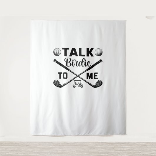 ゴルフでバーディーをおもしろい話す タペストリー (正面)