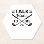 ゴルフでバーディーをおもしろい話す ペーパーコースター (正面)