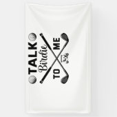 ゴルフでバーディーをおもしろい話す 横断幕 (縦)