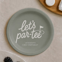 ゴルフでパーティーしよう 1歳の誕生日 ペーパープレート